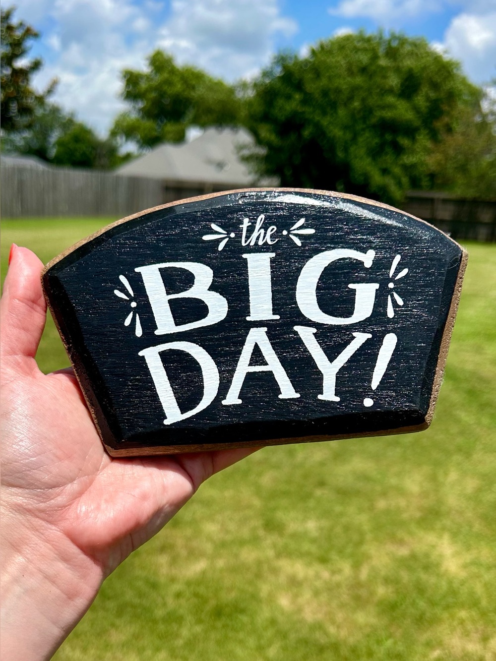 Demdaco Wooden The Big Day Magnet Token EUC